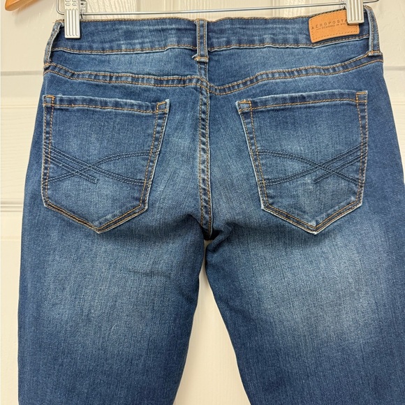 Aeropostale Women’s Blue Skinny Distressed Jegging Jeans Size 2 - Picture 5 of 12